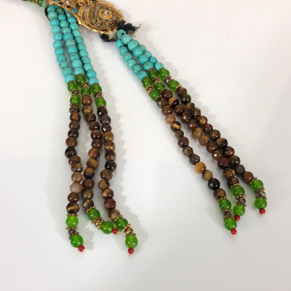 Gorgeous Turkish Multi-Strand Statement Necklace - image 3